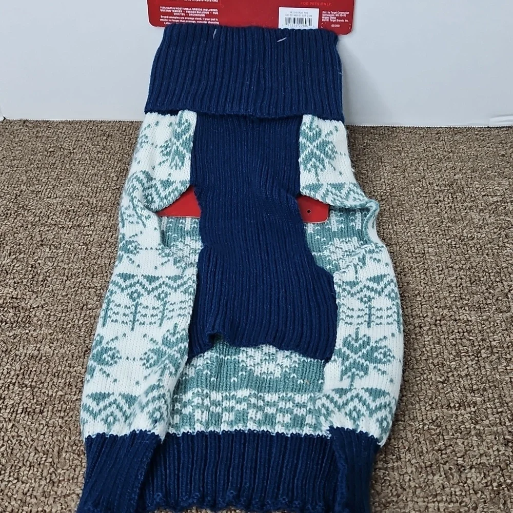 Wondershop Target Holiday Winter Sweater Sz Small Cats Dogs Up To 20lbs New NWT